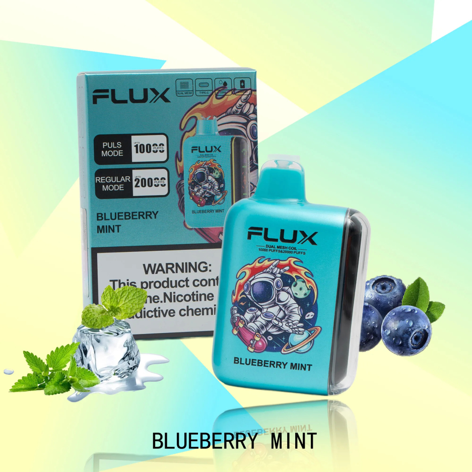 FLUX BLUEBERRY MINT20000 puffs · 12ml · LED display · 500mAh battery · Type-C portAU$30.00Fimadina