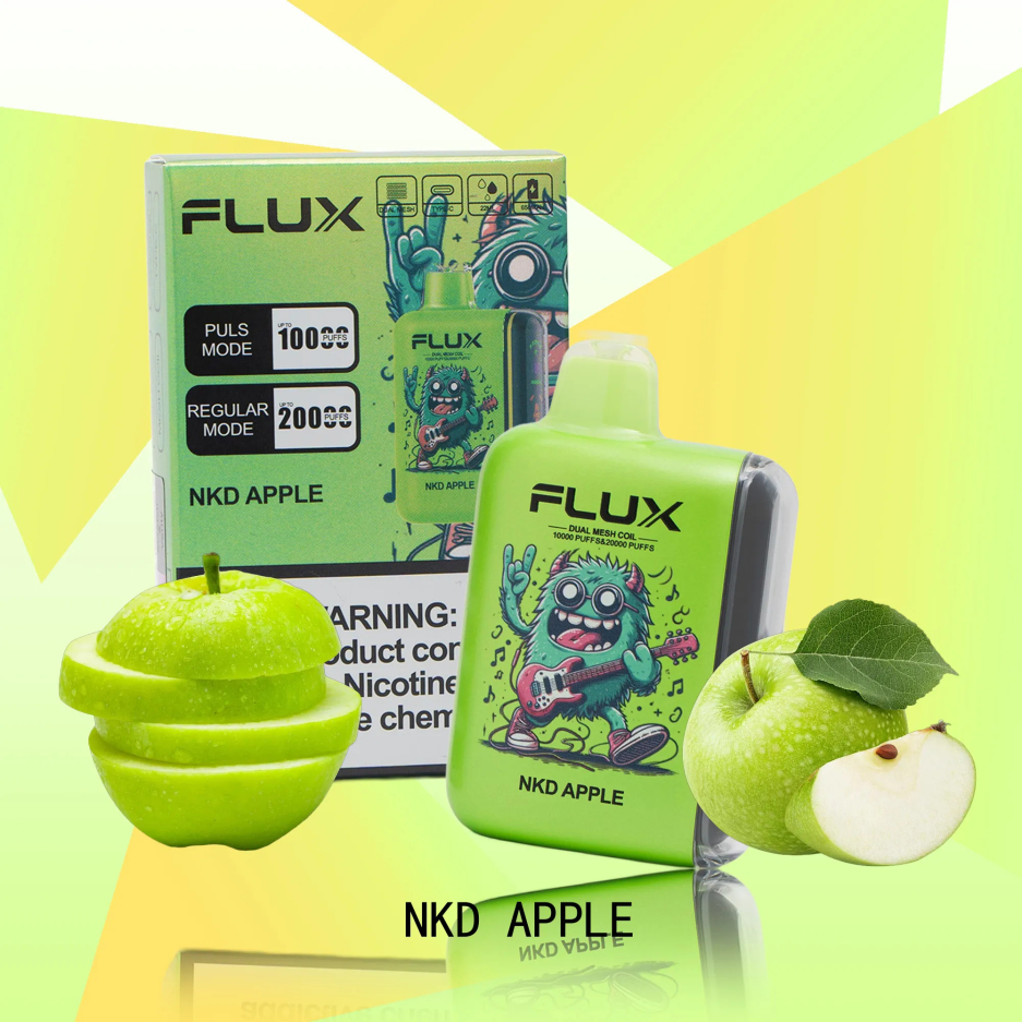 FLUX NKD APPLE20000 puffs · 12ml · LED display · 500mAh battery · Type-C portAU$30.00Fimadina