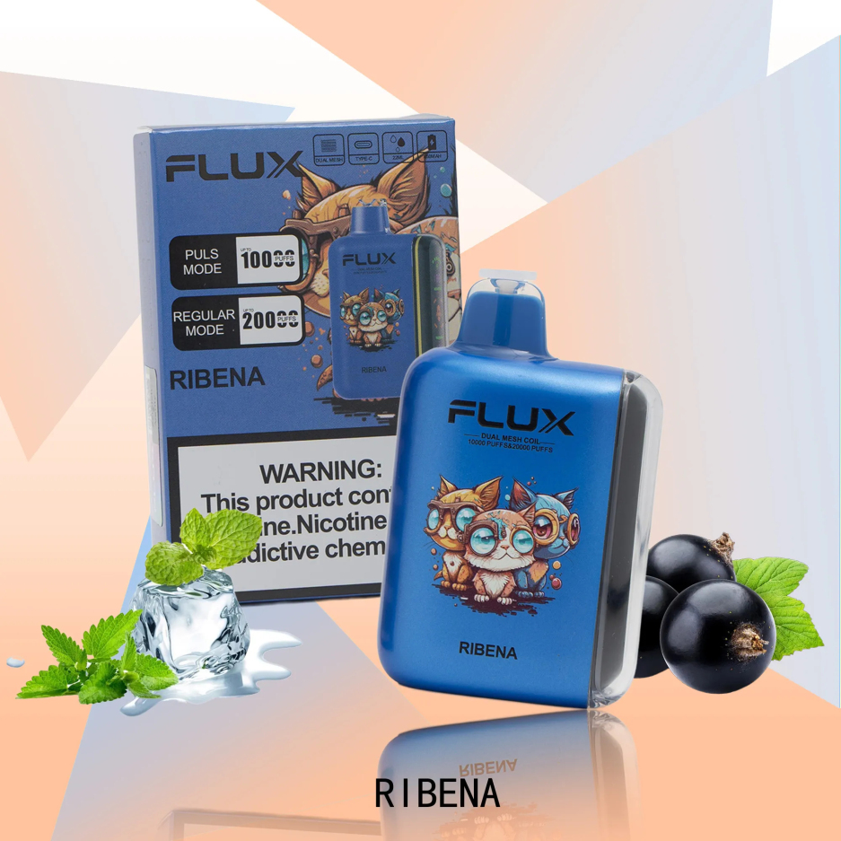 FLUX RIBENA20000 puffs · 12ml · LED display · 500mAh battery · Type-C portAU$30.00Fimadina