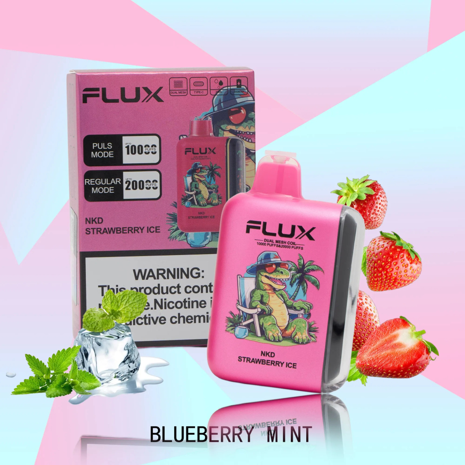 FLUX NKD STRAWBERRY ICE20000 puffs · 12ml · LED display · 500mAh battery · Type-C portAU$30.00Fimadina